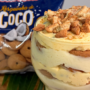 Pavê de Rosquinha Sarloni com creme de coco e de maracujá 