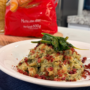 Ninho Sarloni com Creme de Espinafre e Crispy de Bacon
