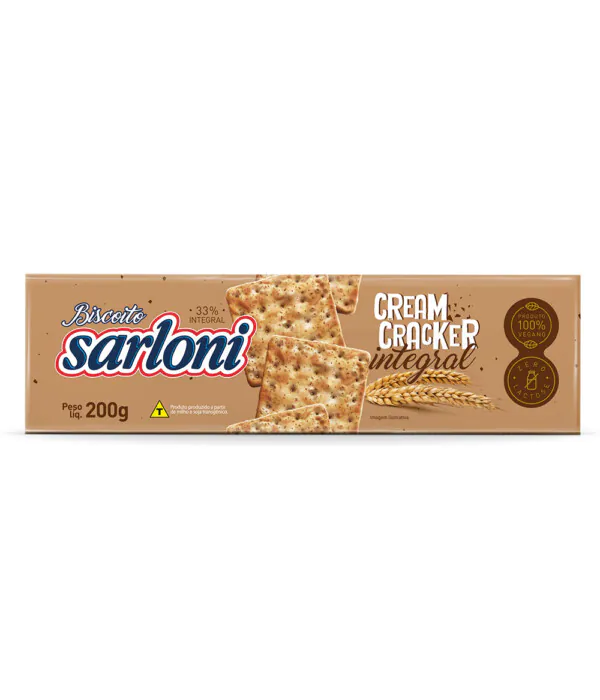 Biscoito Cream Cracker Integral 200g